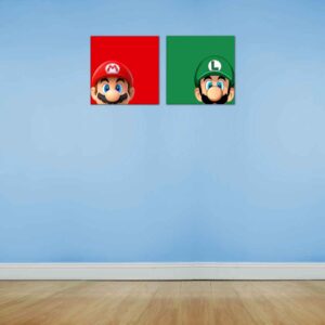 Cuadros Caras Mario/Luigi